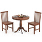 Dining > Dining Sets - 3-Piece Traditional Round Dining Table And 2 Chairs Set In Walnut Wood Finish