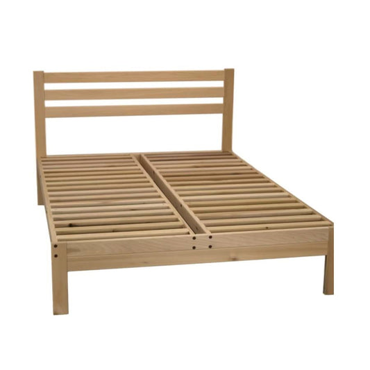 Bedroom > Bed Frames > Platform Beds - FarmHome Natural Platform Bed In Queen Size - Made In USA