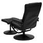 Living Room > Recliners And Leather Recliner - Black Faux Leather Recliner Chair With Swivel Seat And Ottoman