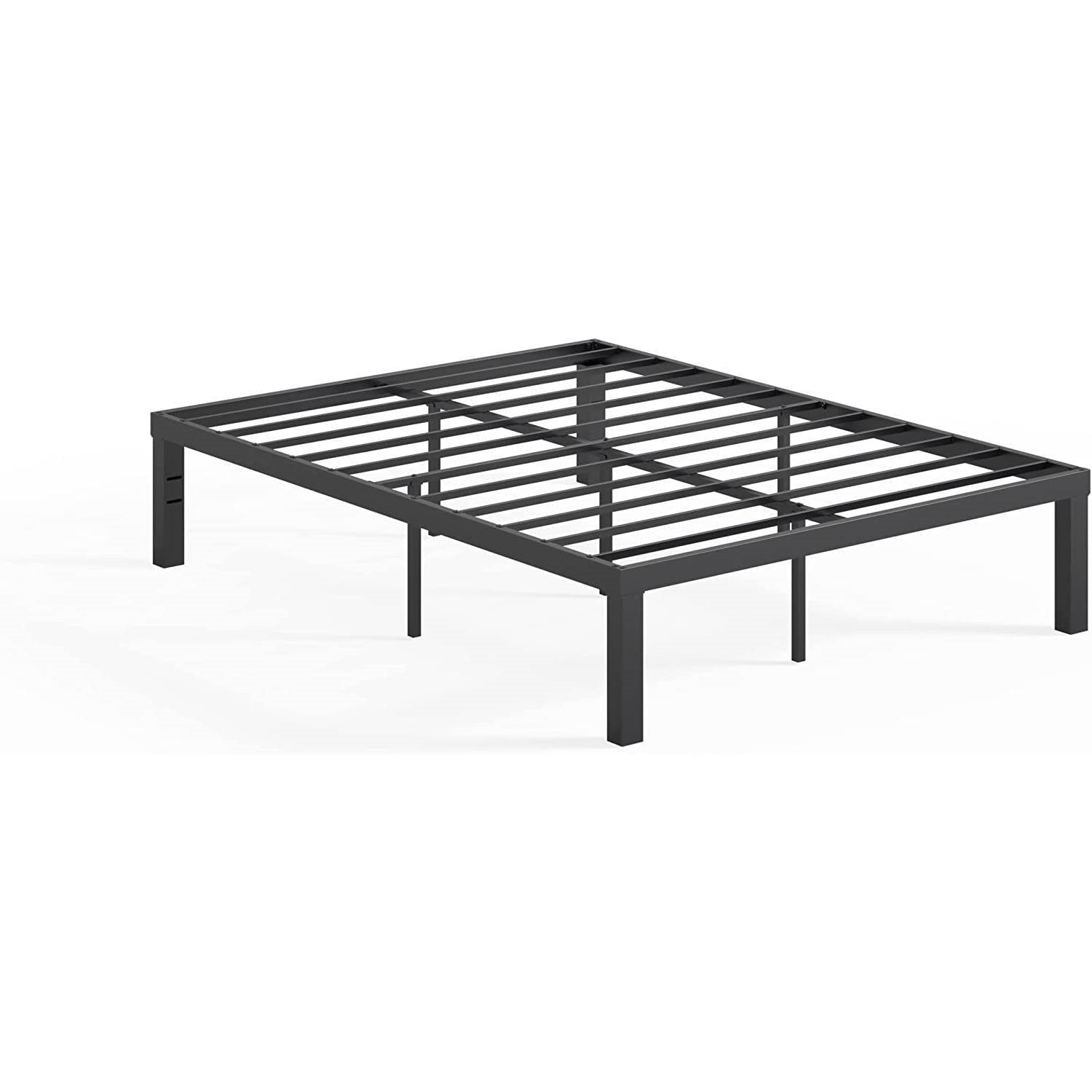Bedroom > Bed Frames > Platform Beds - Full Size Modern 16-inch Heavy Steel Metal Platform Bed Frame