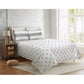 Temporarily Paused Products - 3 Piece Nautical Stripped/Anchors Reversible Microfiber Quilt Set Grey, Full/Queen