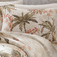 Bedroom > Quilts & Blankets - Full / Queen Cotton Coastal Palm Tree Floral 3 Piece Reversible Quilt Set