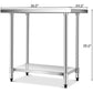 Kitchen > Kitchen Carts - Commercial Kitchen Stainless Steel Work Table