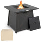 Outdoor > Outdoor Decor > Fire Pits - 50,000 BTU Black Steel Square Portable LP Gas Propane Fire Pit Table