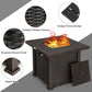 Outdoor > Outdoor Decor > Fire Pits - Outdoor Square Propane Gas Fire Pit Table With Adjustable Flame