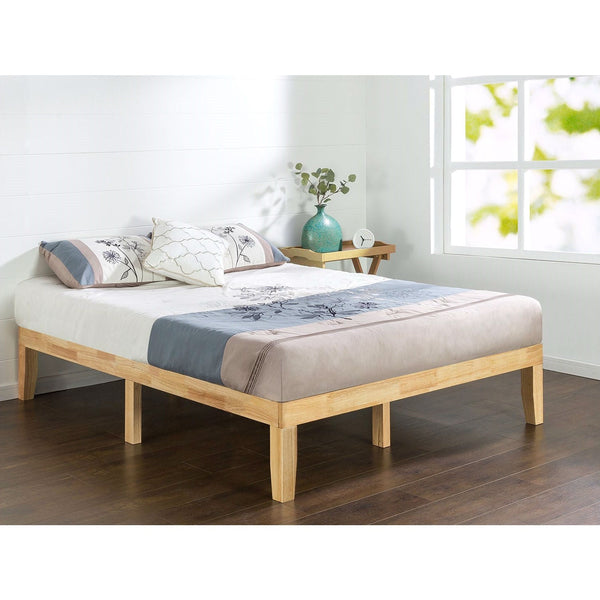 Bedroom > Bed Frames > Platform Beds - Full Size Solid Wood Platform Bed Frame In Natural Finish