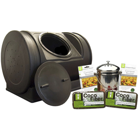 Outdoor > Gardening > Compost Bins - 52-Gallon Compost Bin Starter Kit - Made In USA