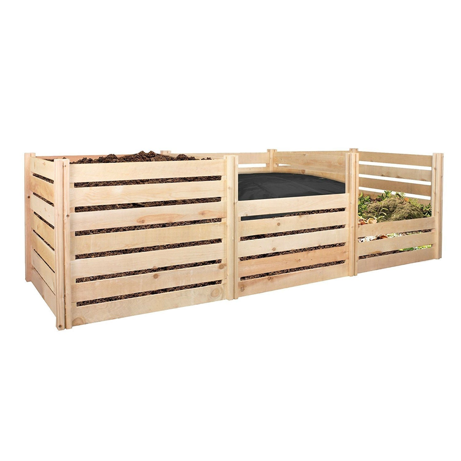 Outdoor > Gardening > Compost Bins - Outdoor 174-Gallon Wooden Compost Bin Made From Eco-Friendly Cedar Wood