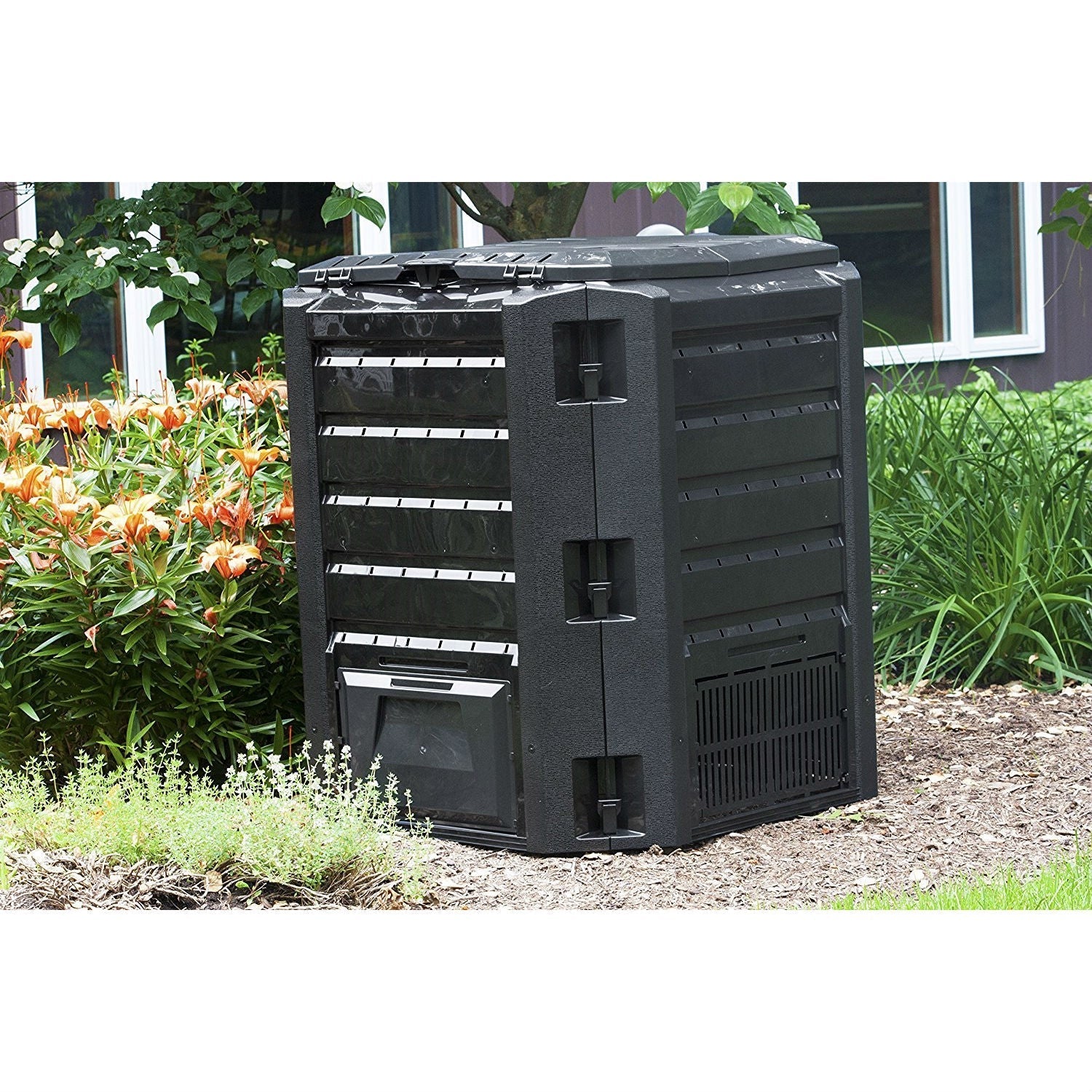 Outdoor > Gardening > Compost Bins - Black Composter 100-Gallon Compost Bin For Home Composting