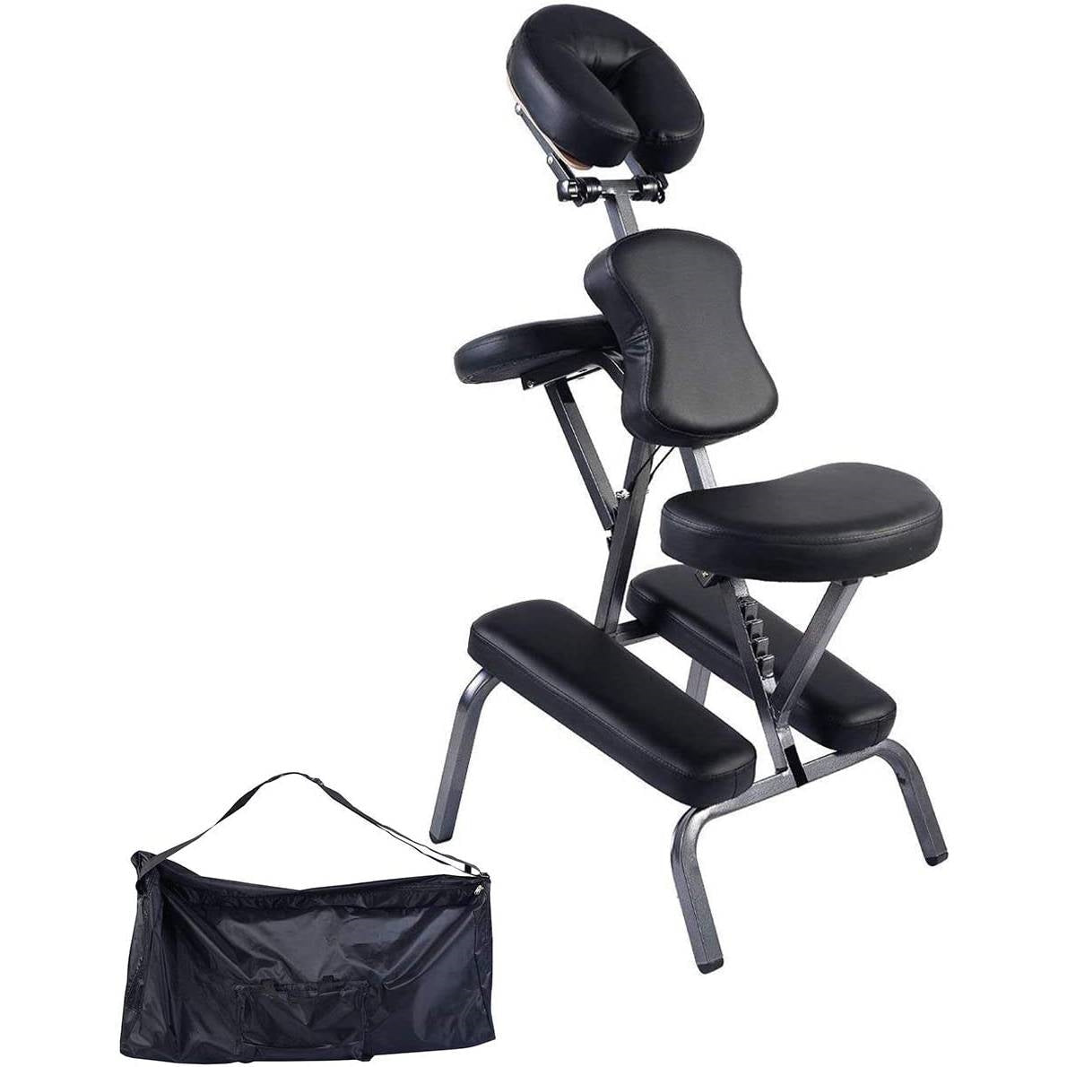 Accents > Massage Tables - Black Portable Massage Tattoo Chair With Carrying Bag