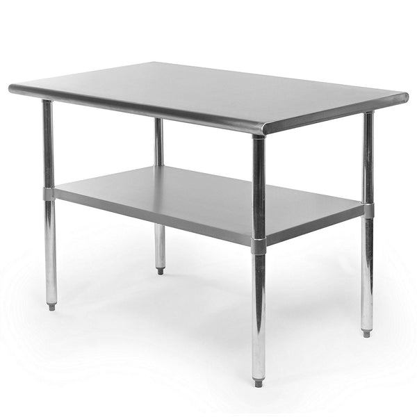 Kitchen > Utility Tables & Workbenches - Heavy Duty Stainless Steel 48 X 30 Inch Kitchen Restaurant Prep Work Table