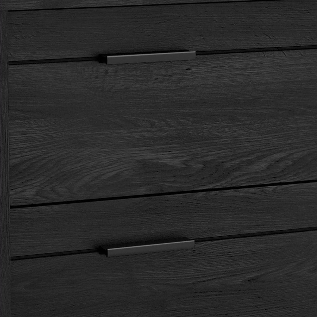 Bedroom > Nightstand And Dressers - Modern Bedroom Nightstand In Grey Black Wood Finish