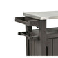 Outdoor > Outdoor Furniture > Patio Tables - Outdoor Grill Party Caster Bar Serving Cart With Storage Dark Brown