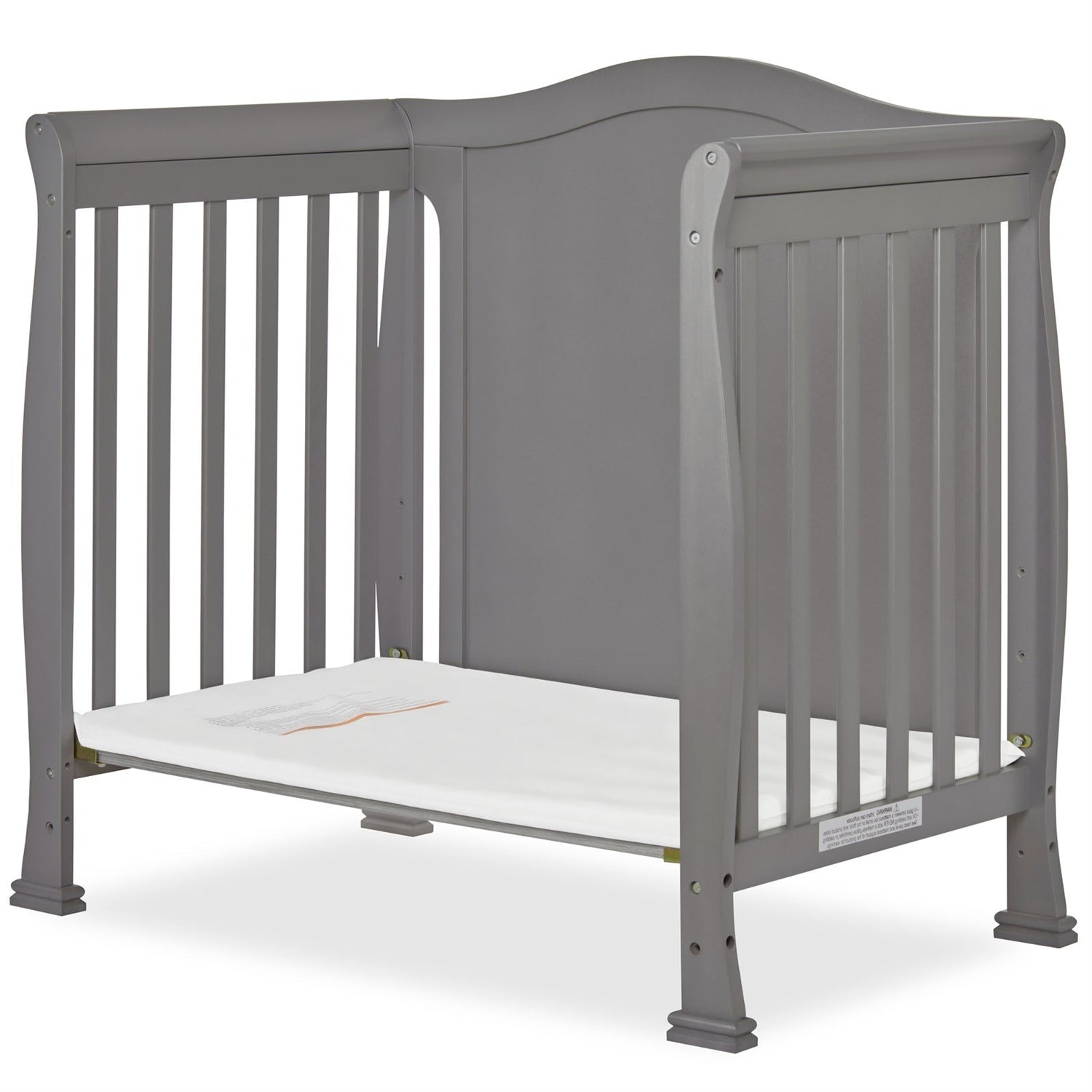 Bedroom > Baby & Kids - Solid Pine Wood 3-in-1 Convertible Baby Crib Daybed Toddler Bed In Grey Finish