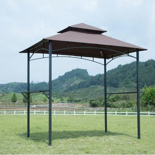 Outdoor > Gazebos & Canopies - 8-Ft X 5-Ft Steel Frame Outdoor Grill Gazebo With Vented Canopy