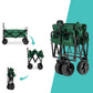 Outdoor > Gardening > Wheelbarrows Carts Wagons - Green Heavy Duty Collapsible Multipurpose Indoor/Outdoor Utility Garden Cart