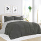 Bedroom > Comforters And Sets - King/Cal King 3-Piece Microfiber Reversible Comforter Set In Grey / Light Grey