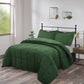 Bedroom > Comforters And Sets - Twin Size Green 3 Piece Microfiber Reversible Comforter Set