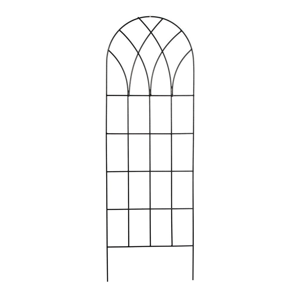 Outdoor > Gardening > Trellises - 60-inch Gothic Arch Top Metal Wall Trellis For Home Garden