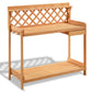 Outdoor > Gardening > Potting Benches - Outdoor Home Garden Wooden Potting Bench With Storage Drawer