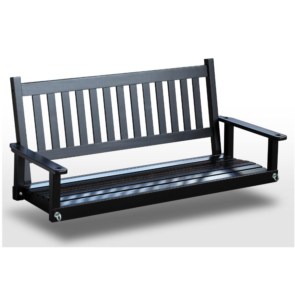 Outdoor > Outdoor Furniture > Porch Swings And Gliders - Outdoor 5-ft Porch Swing In Black Wood Finish