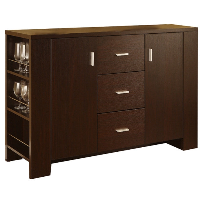 Dining > Sideboards & Buffets - Modern Dining Buffet Sideboard Server In Cappuccino Finish