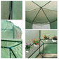 Outdoor > Gardening > Greenhouses - Outdoor Hexagon Greenhouse 6.5 X 7 Ft With Steel Frame PE Cover And Shelves