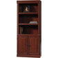 Living Room > Bookcases - 71-inch High 3-Shelf Wooden Bookcase With Storage Drawer In Cherry Finish
