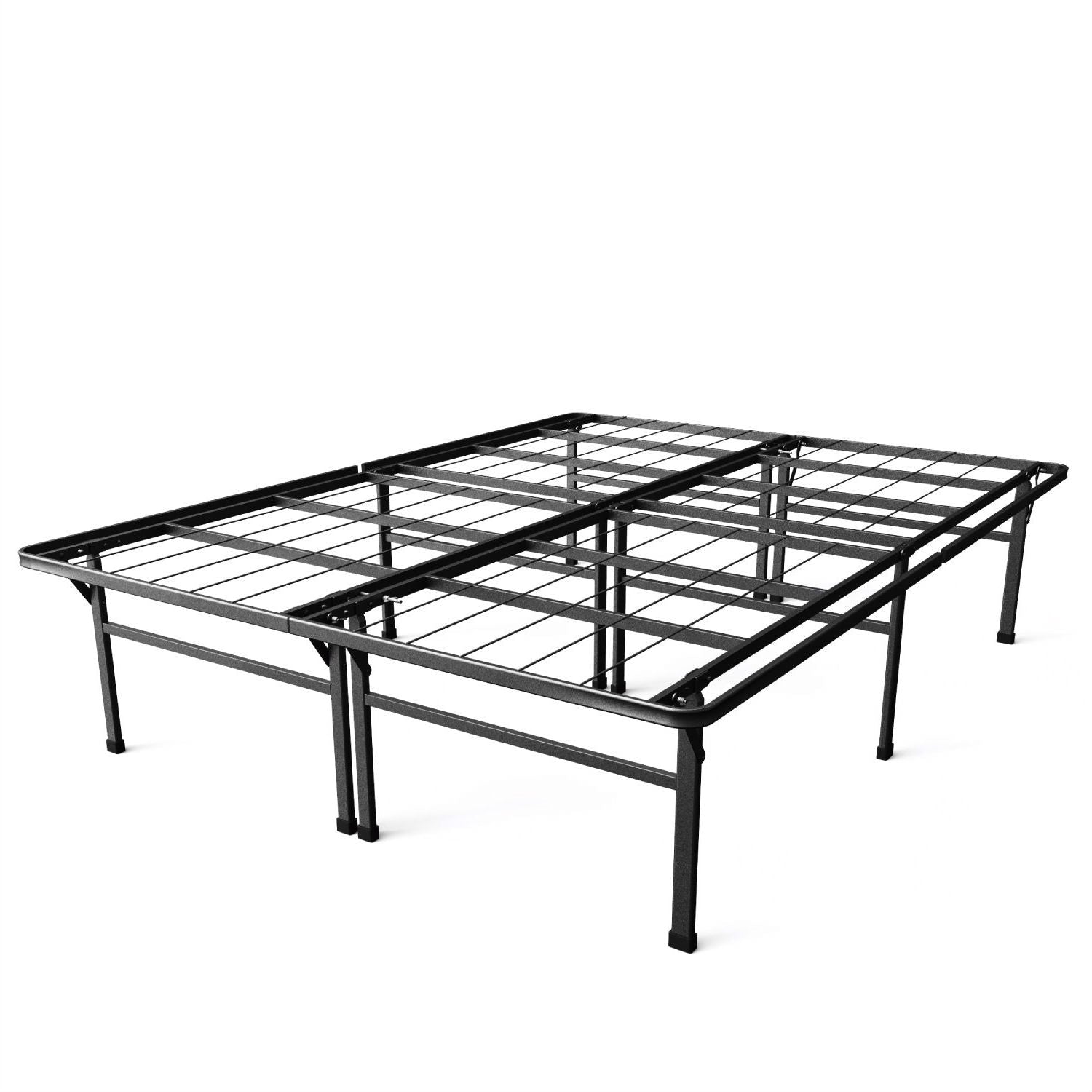 Bedroom > Bed Frames > Platform Beds - Full Size 18-inch High Rise Folding Metal Platform Bed Frame