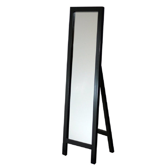 Accents > Mirrors - Contemporary Free-standing Floor Mirror In Espresso Wood Finish