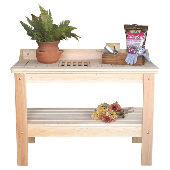 Outdoor > Gardening > Potting Benches - Wooden Potting Bench Garden Table  - Made In USA