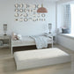 Bedroom > Bed Frames > Platform Beds - Twin/Twin Dorm Style Trundle Daybed Platform Bed Frame In White