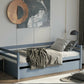 Bedroom > Bed Frames > Platform Beds - Twin/Twin Dorm Style Trundle Daybed Platform Bed Frame In Grey