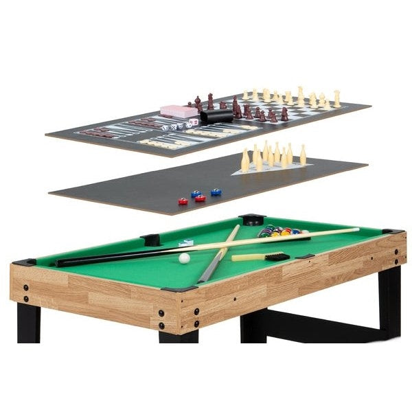 Accents > Game Room - 10-in-1 Combo Game Room Table Set Pool, Foosball, Ping Pong, Chess