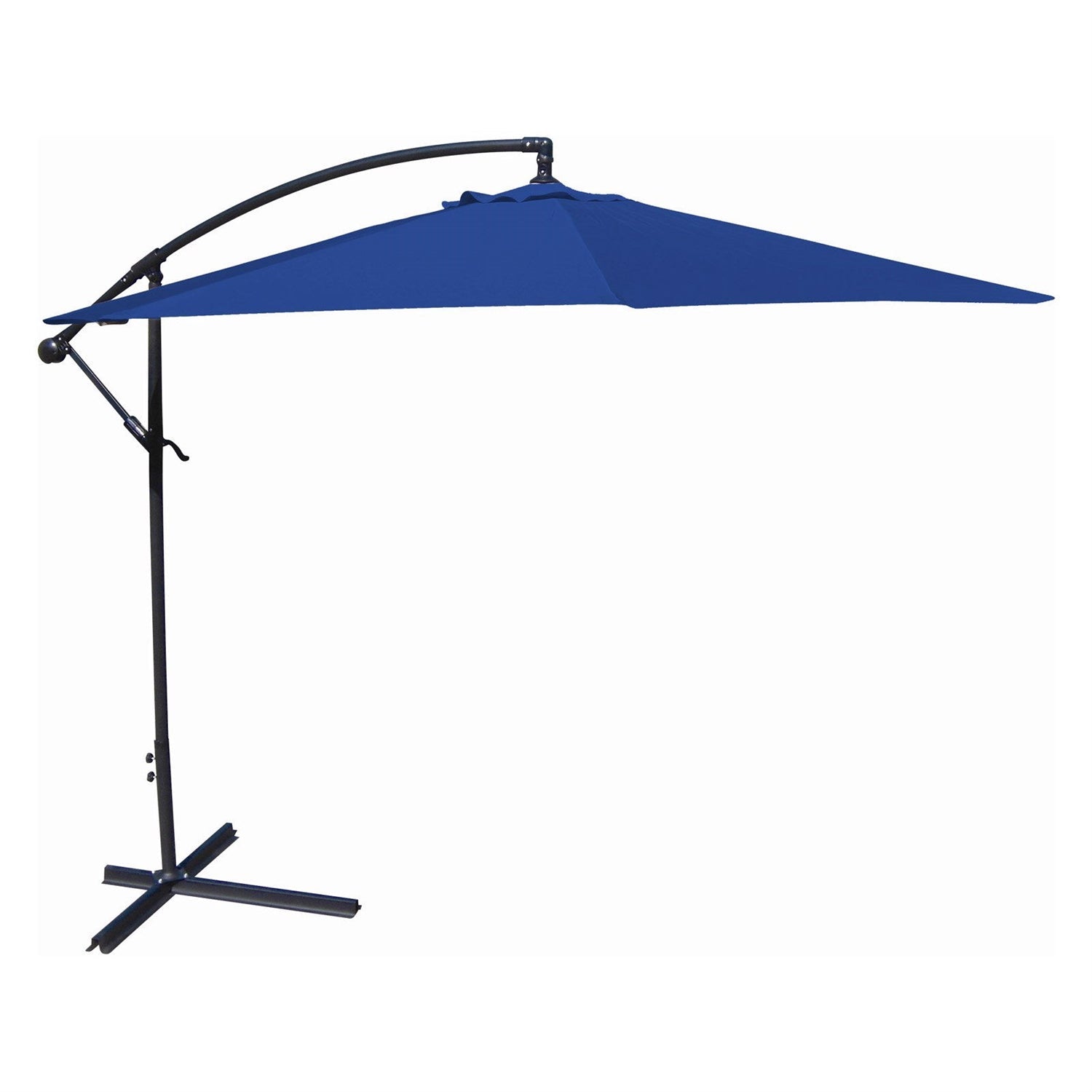 Outdoor > Outdoor Furniture > Patio Umbrella - 10-Ft Offset Cantilever Patio Umbrella With Royal Blue Canopy Shade
