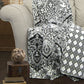 Bedroom > Quilts & Blankets - King Size 3-Piece Cotton Quilt Set In Black White Paisley Damask