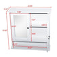 Bathroom > Bathroom Cabinets - 2-Door Wall Mounted Bathroom Medicine Cabinet With Mirror In White