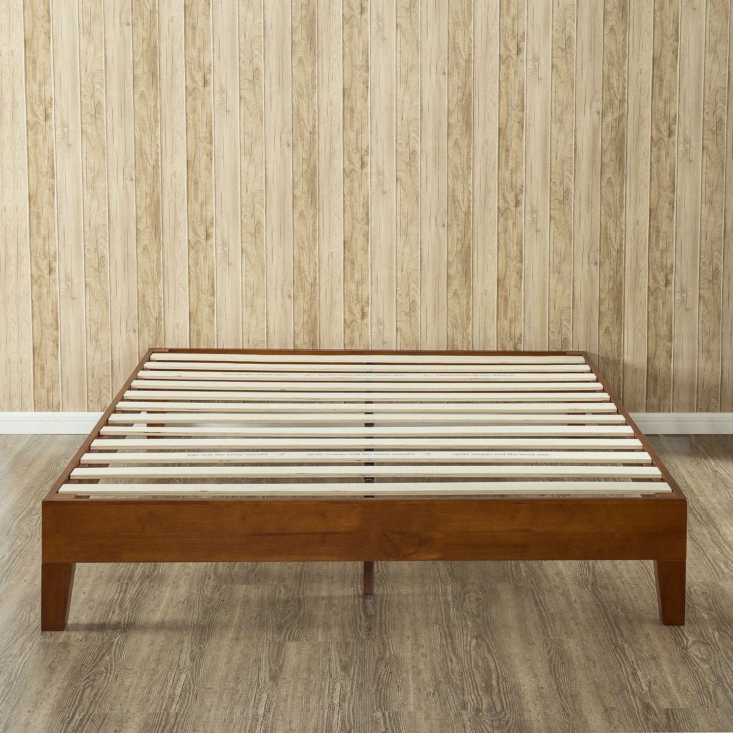 Bedroom > Bed Frames > Platform Beds - King Size Modern Low Profile Solid Wood Platform Bed Frame In Cherry Finish