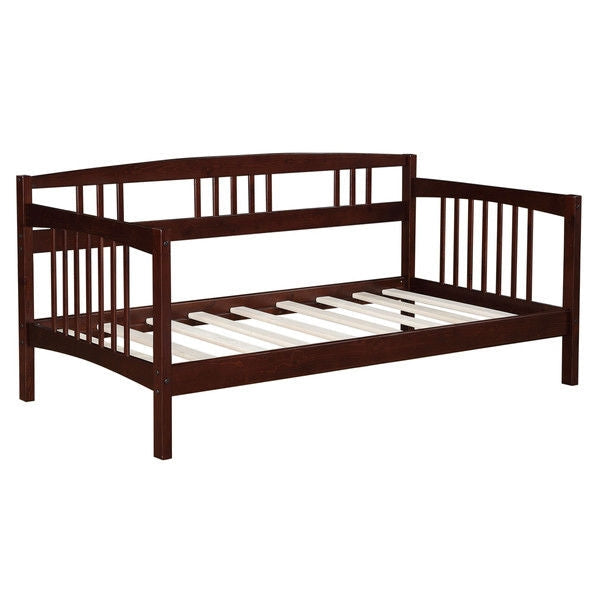 Bedroom > Bed Frames > Daybeds - Twin Size Solid Wood Day Bed Frame In Espresso Finish