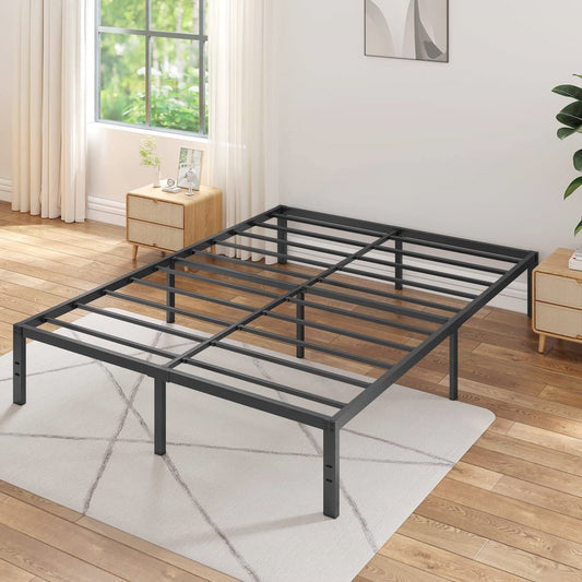 Bedroom > Bed Frames > Platform Beds - King 16-inch Heavy Duty Metal Bed Frame With 3,500 Lbs Weight Capacity