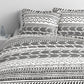 Bedroom > Quilts & Blankets - 3 Piece Scandinavian Black White Reversible Cotton Set In King
