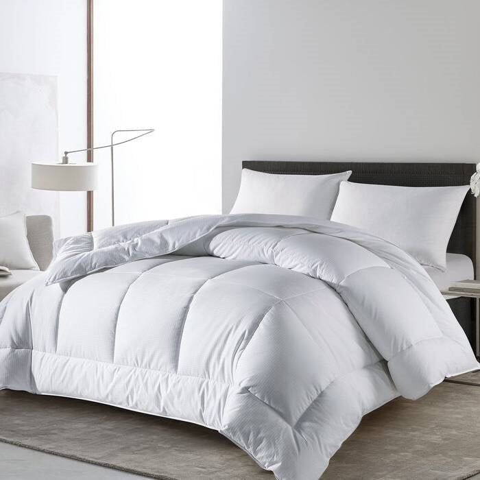 Bedroom > Comforters And Sets - King Size All Seasons Soft White Polyester Down Alternative Comforter