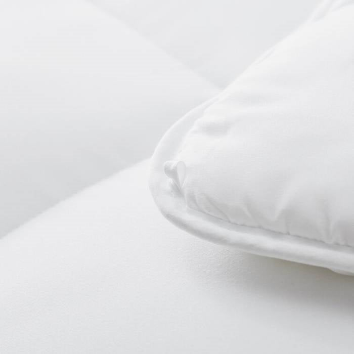 Bedroom > Comforters And Sets - King Size Cozy All Seasons Plush White Polyester Down Alternative Comforter