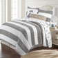 Temporarily Paused Products - 3 Piece Nautical Stripped/Anchors Reversible Microfiber Quilt Set Grey, King