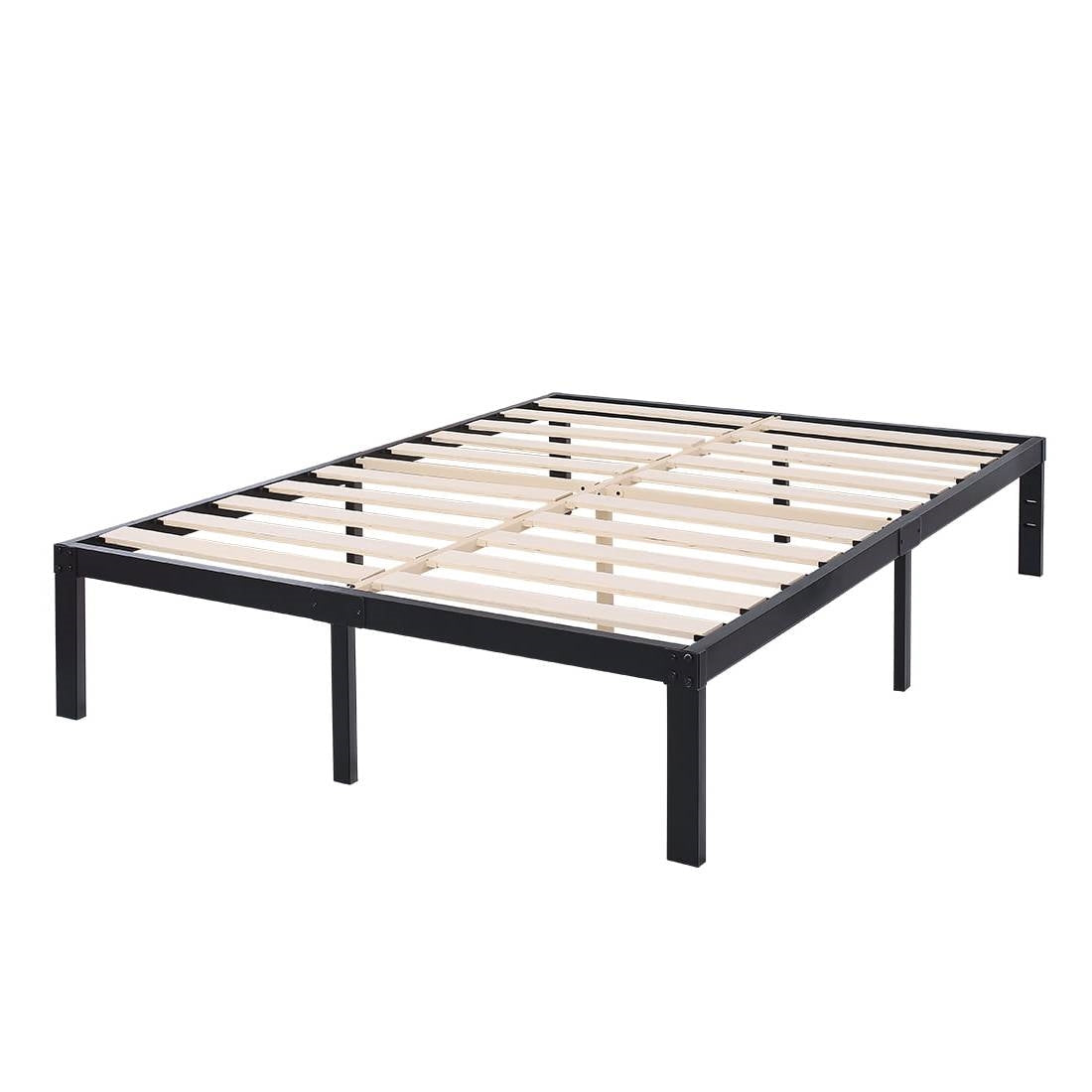 Bedroom > Bed Frames > Platform Beds - King Heavy Duty Metal Platform Bed Frame With Wood Slats 3,500 Lbs Weight Limit