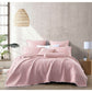 Bedroom > Bedspreads - King Pink Microfiber Diamond Quilted Bedspread Set With Frayed Edges