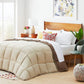 Bedroom > Comforters And Sets - King All Seasons Beige/Brown Reversible Polyester Down Alternative Comforter