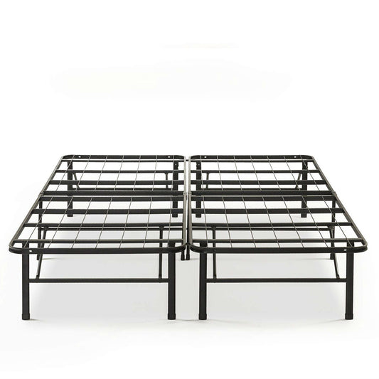 Bedroom > Bed Frames > Platform Beds - King Size Folding Sturdy Metal Platform Bed Frame With Storage Space