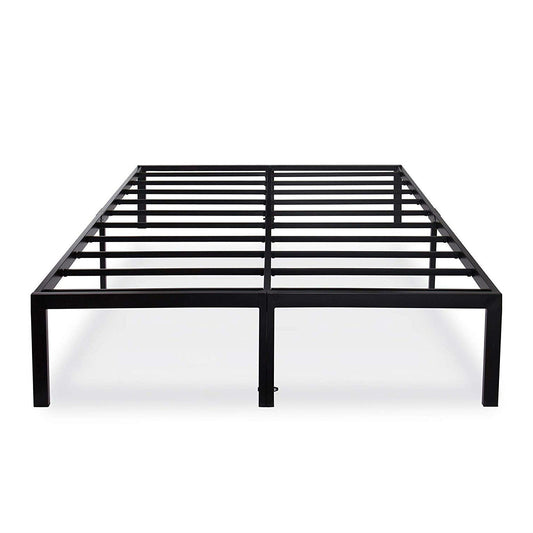 Bedroom > Bed Frames > Platform Beds - King Size Modern Heavy Duty Black Metal Platform Bed Frame