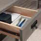 Office > Computer Desks - FarmHouse Light Oak Executive Desk W/ Filing Cabinets Storage